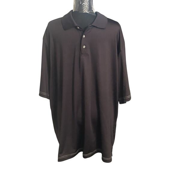 Pebble Beach Shirt Mens 2XL Black Short Sleeve Active Performance Polo Golf - Picture 1 of 6